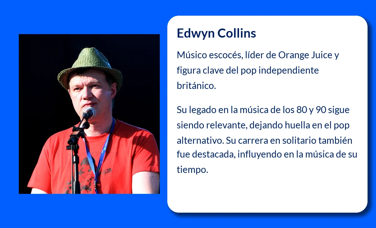 Edwyn Collins (1959-VVVV). El influyente músico escocés que redefinió el pop independiente
