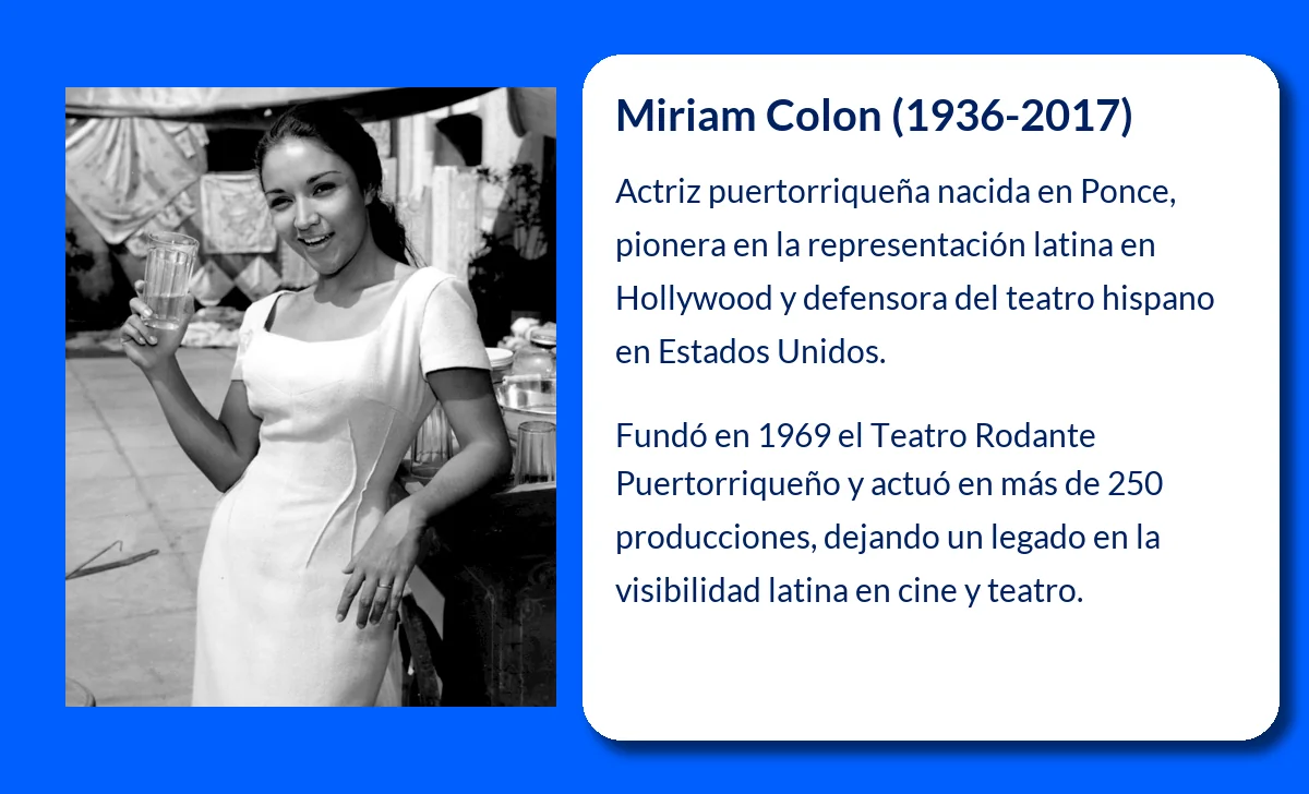 Miriam Colon (1936-2017). La leyenda puertorriqueña del teatro y cine internacional