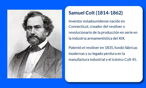 Samuel Colt (1814-1862): El inventor que revolucionó las armas de fuego y la industria estadounidense