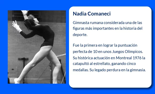 Nadia Comaneci (1961-VVVV): La perfección en la gimnasia olímpica