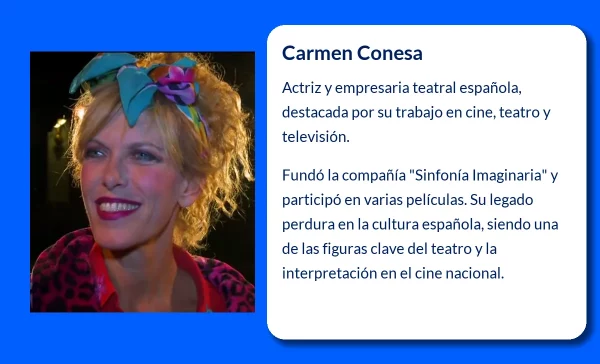 Carmen Conesa (1960-VVVV): La actriz y empresaria que dejó huella en el teatro y cine español