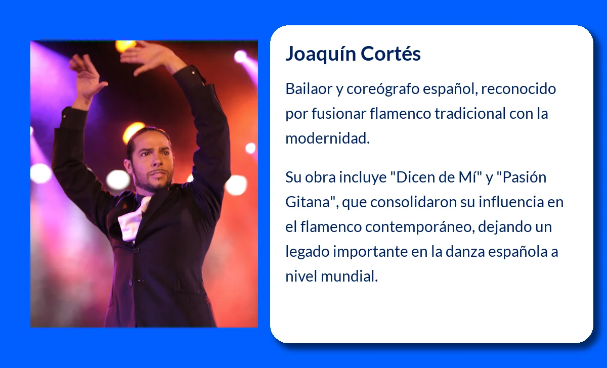 Joaquín Cortés (1969-VVVV). El legendario bailaor español que marcó la historia del flamenco