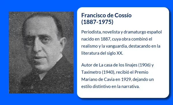 Francisco de Cossío (1887-1975). El periodista y novelista que fusionó realismo y vanguardia en la literatura española