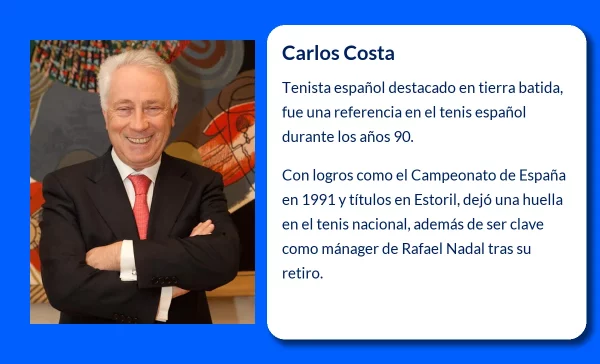 Carlos Costa (1968-VVVV): La trayectoria del tenista español que dejó huella en la historia del deporte