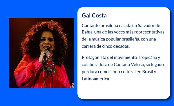Gal Costa (1945-VVVV). La voz brasileña que conquistó Iberoamérica