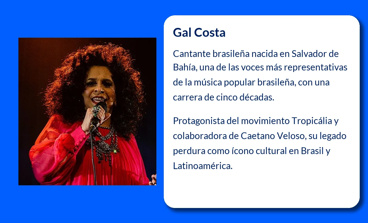 Gal Costa (1945-VVVV). La voz brasileña que conquistó Iberoamérica