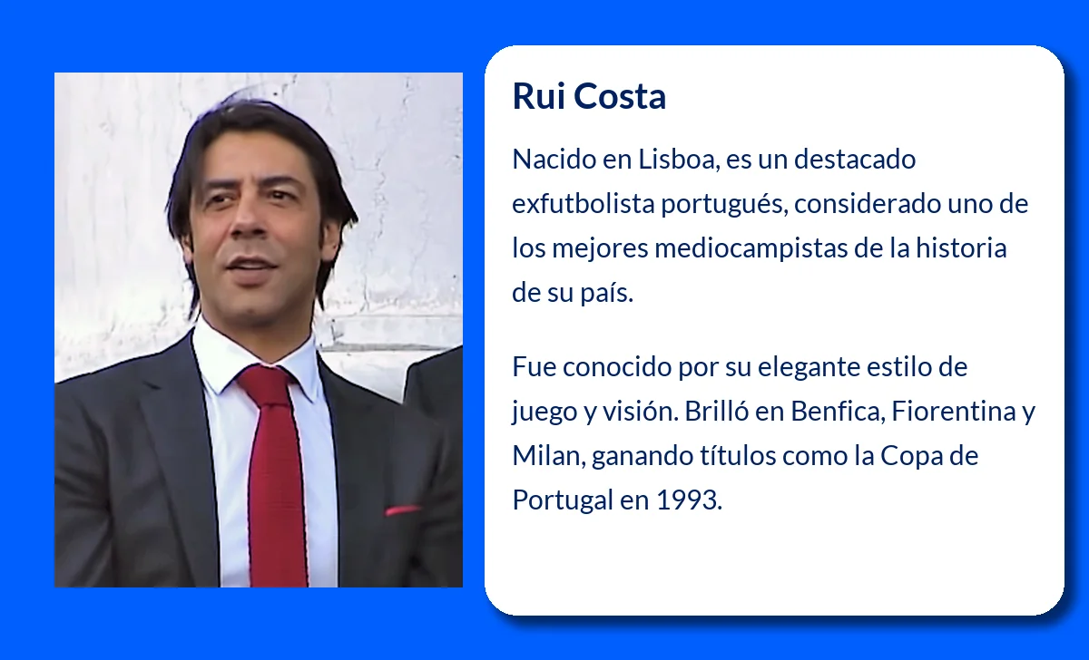 Rui Costa (1972-VVVV). El genio del fútbol portugués