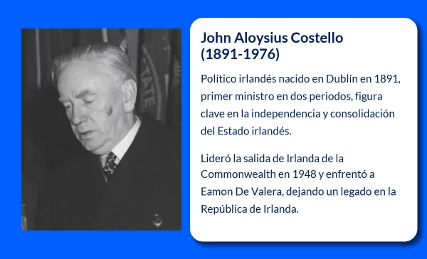 John Aloysius Costello (1891-1976): El político que definió la política irlandesa de mediados del siglo XX