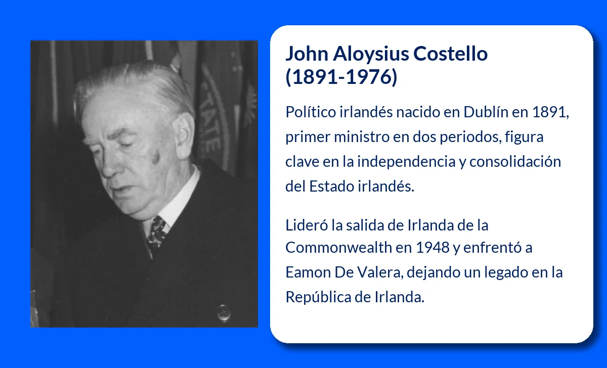John Aloysius Costello (1891-1976): El político que definió la política irlandesa de mediados del siglo XX