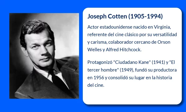 Joseph Cotten (1905-1994). El carismático actor que conquistó Broadway y Hollywood