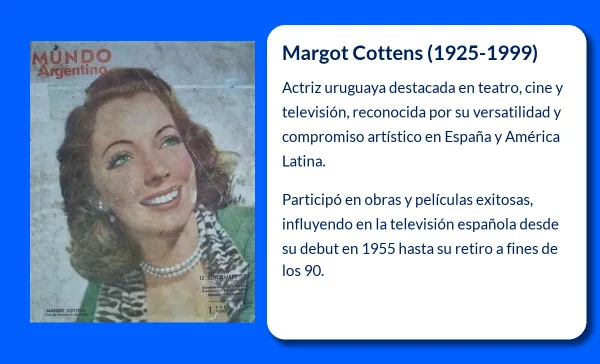Margot Cottens (1925-1999). La actriz uruguaya que conquistó los escenarios de España