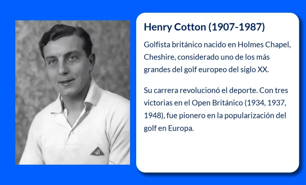 Henry Cotton (1907-1987). El genio británico del golf que conquistó Europa