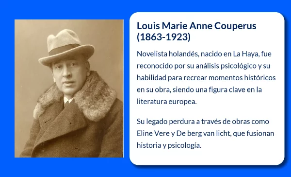 Louis Marie Anne Couperus (1863-1923). El novelista holandés que fusionó historia y psicología