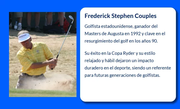 Frederick Stephen Couples (1959-VVVV): El golfista estadounidense que dejó huella en la Copa Ryder y más allá