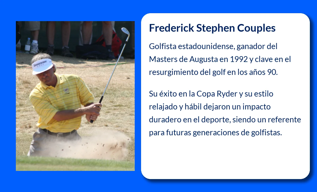 Frederick Stephen Couples (1959-VVVV): El golfista estadounidense que dejó huella en la Copa Ryder y más allá