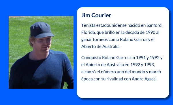 Jim Courier (1970-VVVV). El tenista estadounidense que marcó una era en el tenis mundial