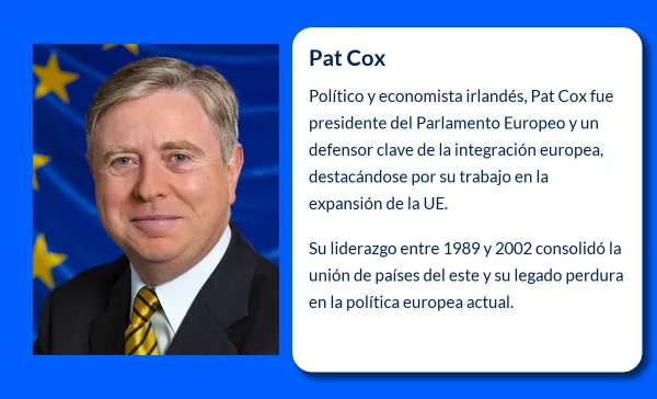 Pat Cox (1952-VVVV): El político y economista irlandés que transformó la política europea