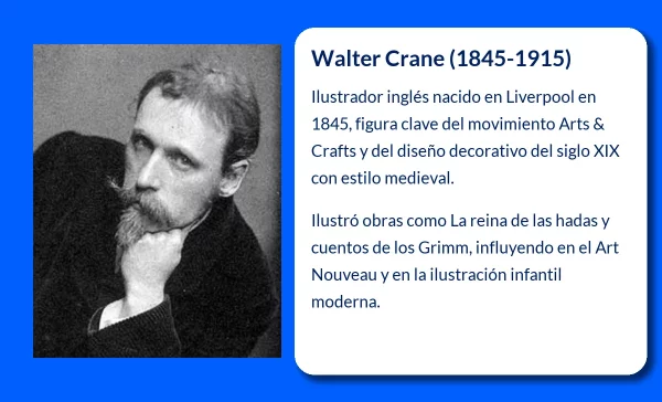 Walter Crane (1845-1915). El ilustrador que fusionó arte y artesanía en el movimiento Arts & Crafts