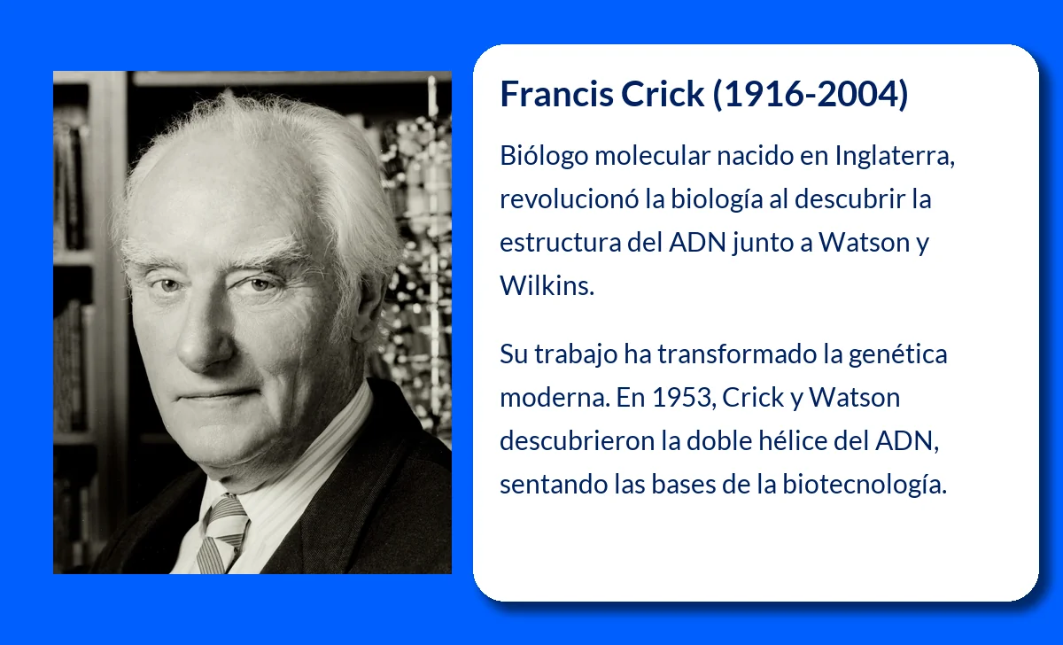 Francis Crick (1916-2004): El genio detrás de la doble hélice del ADN