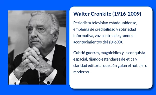 Walter Cronkite (1916-2009). El periodista que definió la era de la televisión y la información