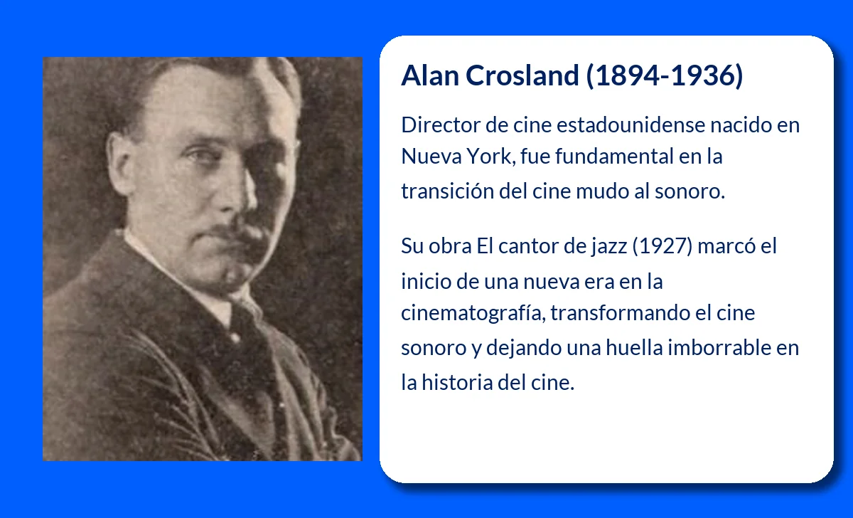 Alan Crosland (1894-1936): El pionero del cine sonoro