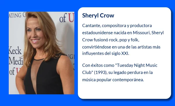 Sheryl Crow (1963-VVVV): La Cantautora que Transformó el Rock y el Pop