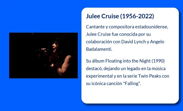 Julee Cruise (1956-2022): La voz inquietante que marcó la música de David Lynch