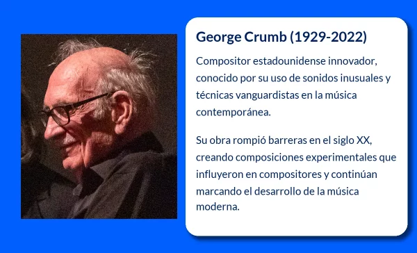 George Crumb (1929-2022). El compositor estadounidense que transformó la música contemporánea con sonidos inusuales