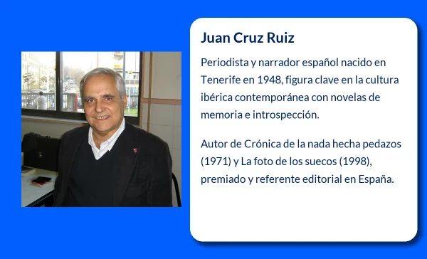 Juan Cruz Ruiz (1948-VVVV): El escritor que ha plasmado la memoria de Canarias