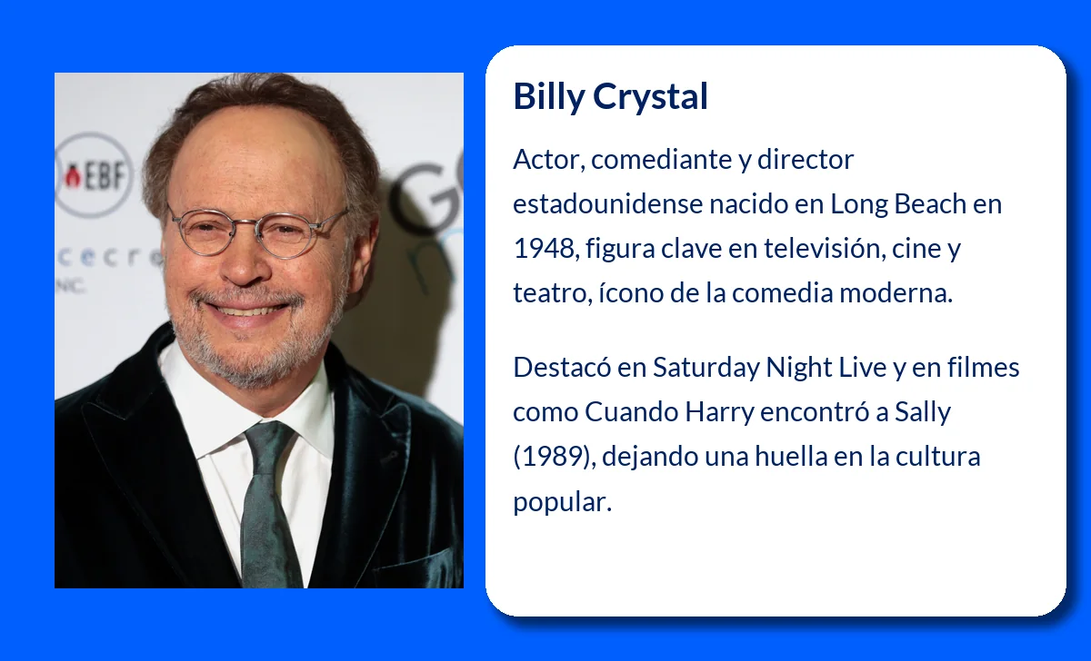 Billy Crystal (1948-VVVV): Un actor y director legendario de la comedia estadounidense