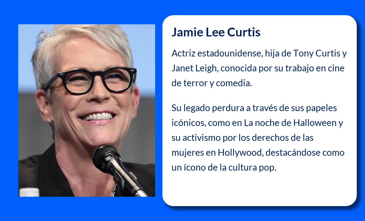 Jamie Lee Curtis (1958-VVVV): La legendaria actriz que dejó huella en el cine de terror y comedia