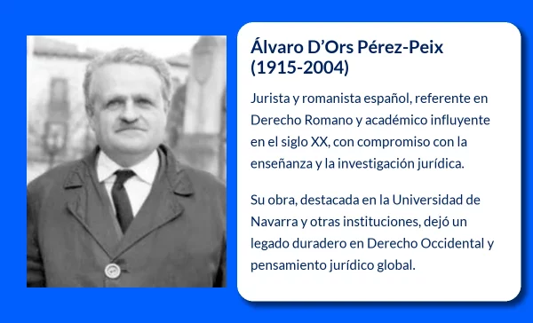 Álvaro D’Ors Pérez-Peix (1915-2004). El jurista español que revolucionó el estudio del Derecho Romano