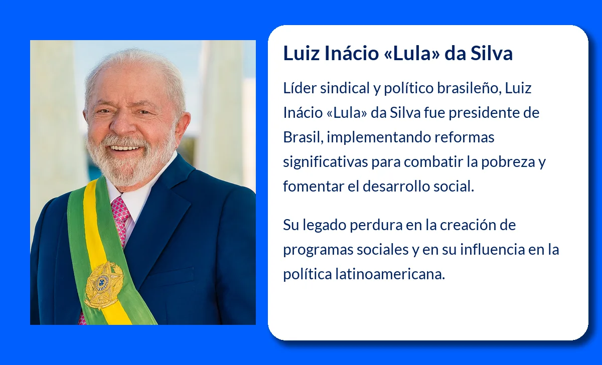 Luiz Inácio "Lula" da Silva (1945-VVVV). El líder sindical que transformó la política brasileña