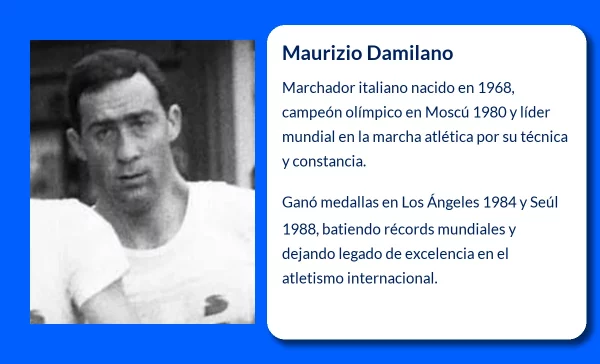 Maurizio Damilano (1968-VVVV). El campeón italiano de marcha que conquistó el podio olímpico