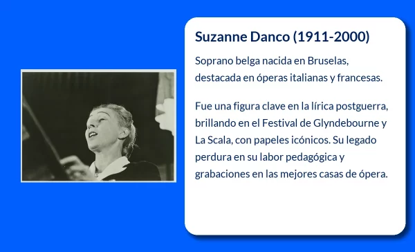 Suzanne Danco (1911-2000). La soprano belga que conquistó la lírica europea del siglo XX