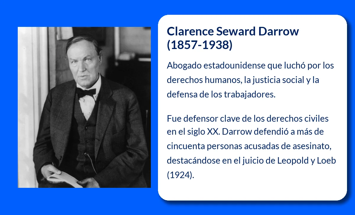 Clarence Seward Darrow (1857-1938): El abogado que defendió la justicia y los derechos humanos en Estados Unidos