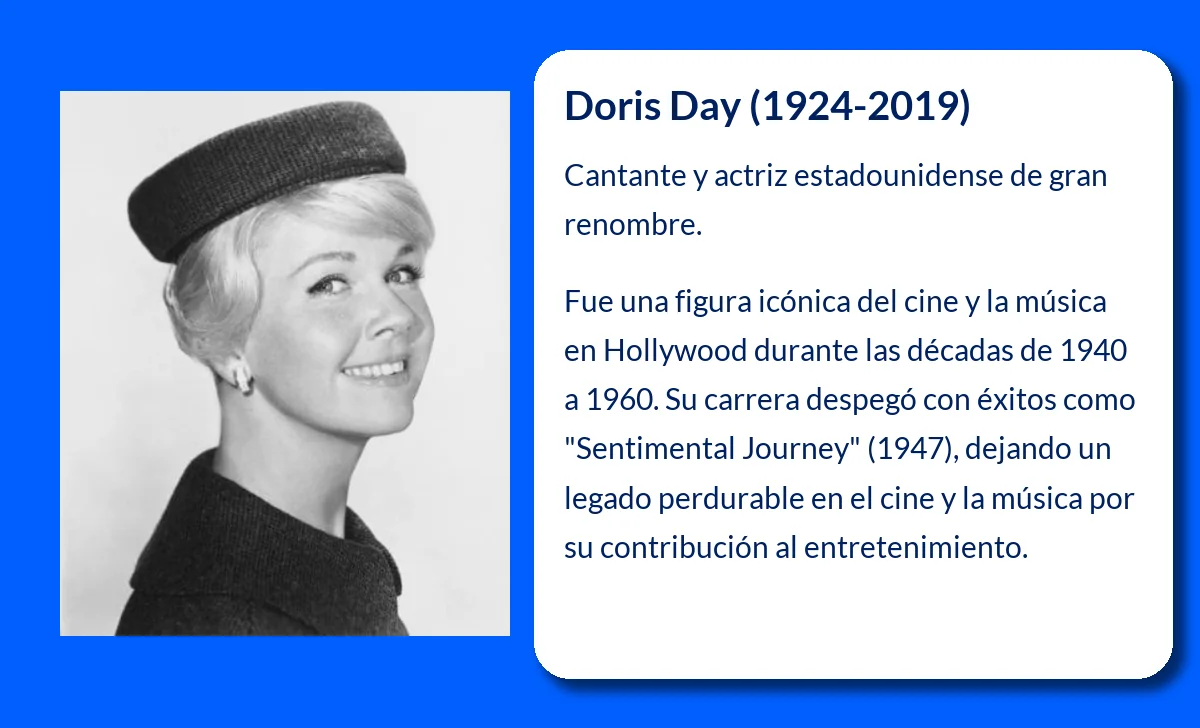 Doris Day (1924-2019): Un Ícono del Cine y la Música Estadounidense