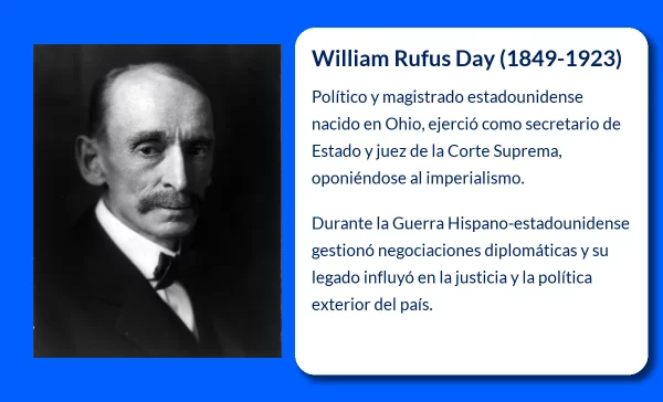 William Rufus Day (1849-1923). El político y magistrado estadounidense que destacó por su oposición al imperialismo