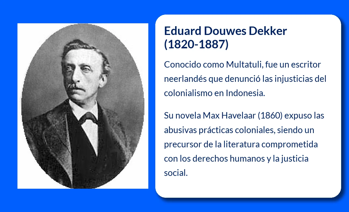 Eduard Douwes Dekker (1820-1887). El escritor que denunció los abusos coloniales en Indonesia