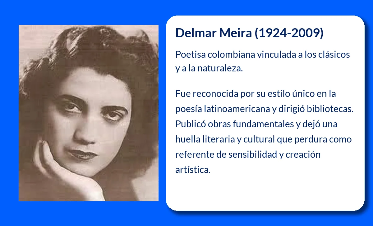 Delmar Meira (1924-2009): La Poetisa colombiana que trascendió fronteras