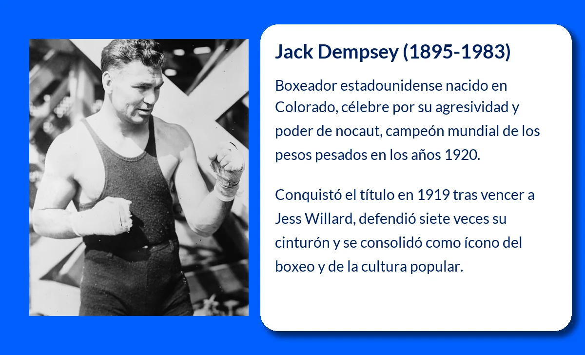 Jack Dempsey (1895-1983): El mito del boxeo estadounidense que dejó huella en la historia