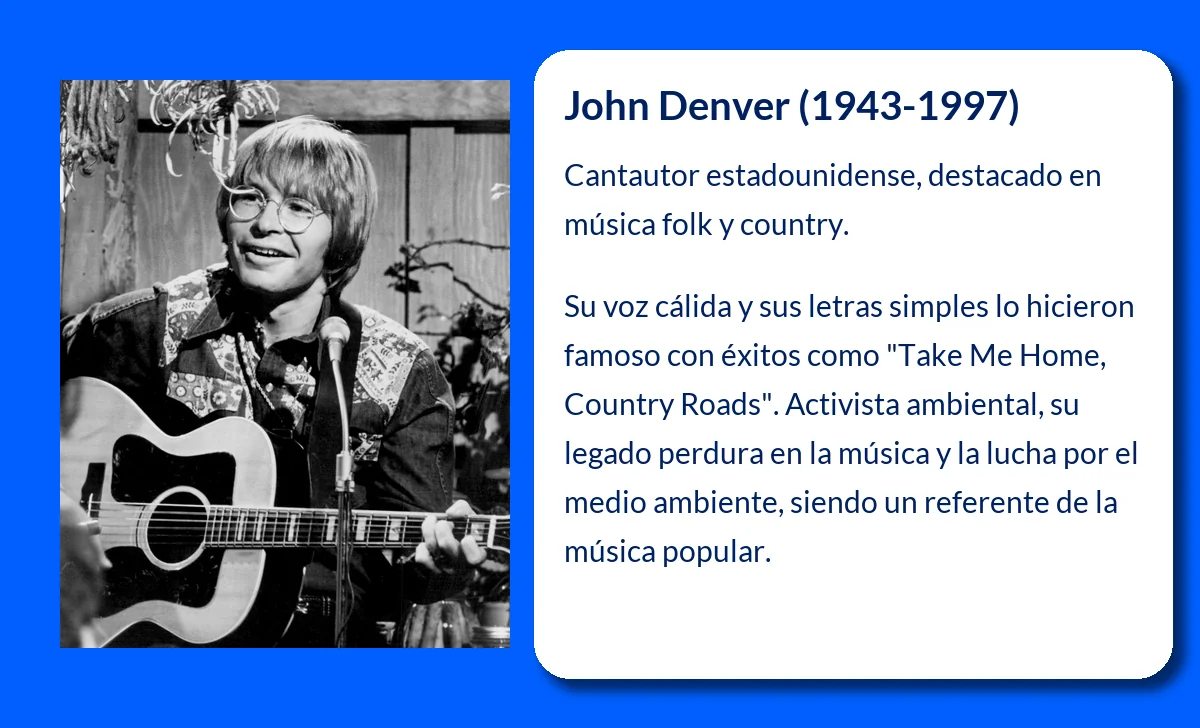 John Denver (1943-1997): El cantautor que marcó la historia de la música folk y country