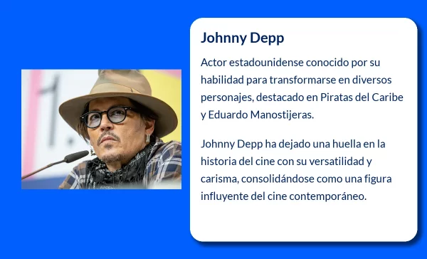 Johnny Depp (1963-VVVV): El actor que conquistó Hollywood con su versatilidad y carisma