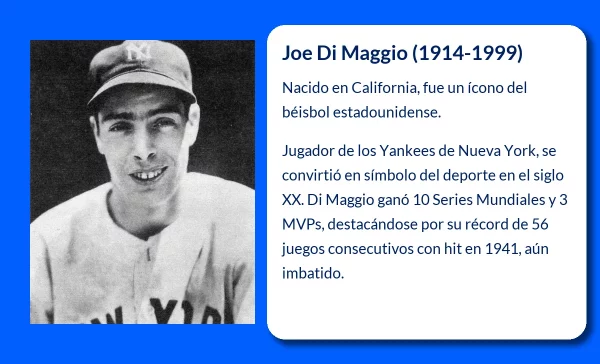 Joe Di Maggio (1914-1999). El ícono del béisbol estadounidense y símbolo cultural del siglo XX