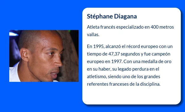 Stéphane Diagana (1969-VVVV). El pionero francés de los 400 metros vallas que conquistó Europa