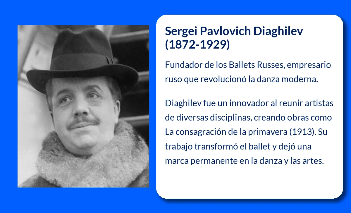 Sergei Pavlovich Diaghilev (1872-1929). El visionario que revolucionó el ballet moderno