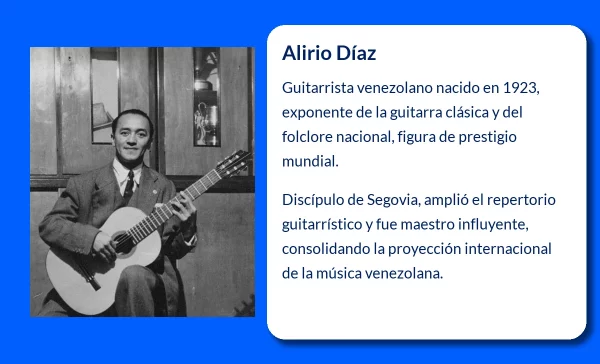 Alirio Díaz (1923-VVVV). El guitarrista venezolano que conquistó el mundo con su música