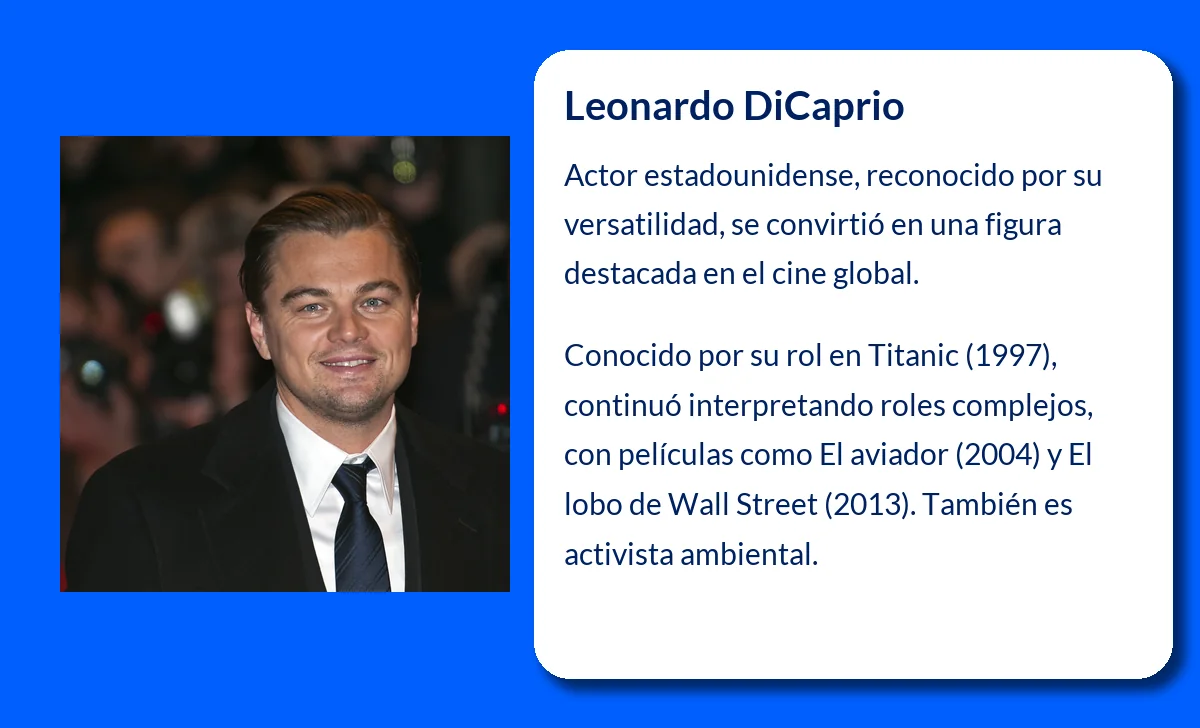 Leonardo DiCaprio (1974-VVVV). El actor visionario que conquistó Hollywood desde su adolescencia