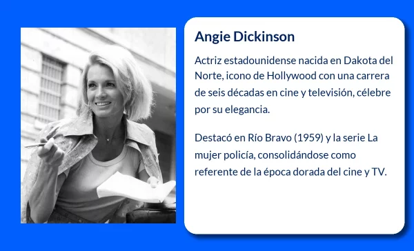 Angie Dickinson (1931-VVVV): La legendaria actriz que marcó una era dorada en Hollywood