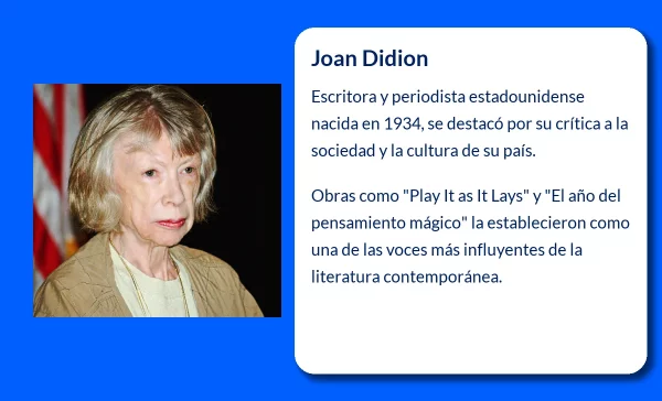 Joan Didion (1934-VVVV): La mirada crítica de la sociedad estadounidense a través de su literatura